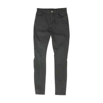 Black Solid Skinny Leg Jeans