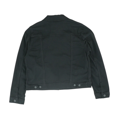 Black Solid Denim Jacket