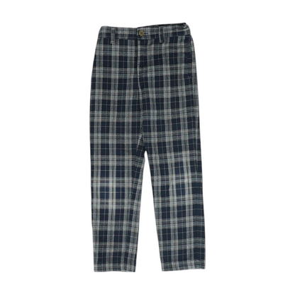 Navy Plaid Dress Pants