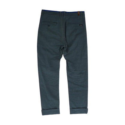 Gray Solid Casual Pants