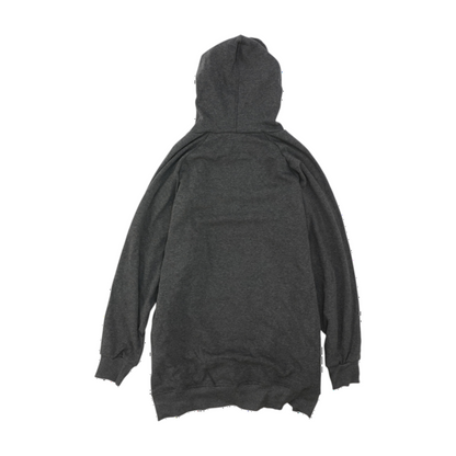 Gray Plus Size Solid Hoodie Pullover