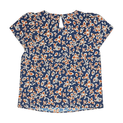Navy Floral Blouse