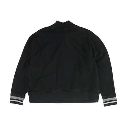 Black Solid Sweatshirt Pullover