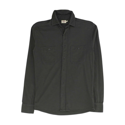 Charcoal Solid Long Sleeve Button Down