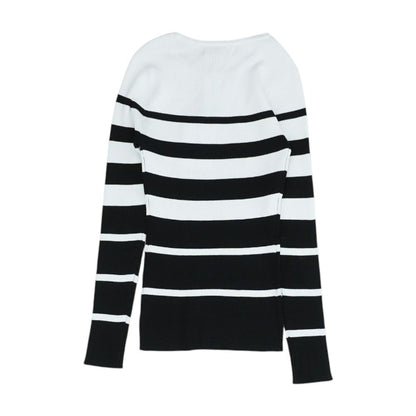 White Striped Sweater