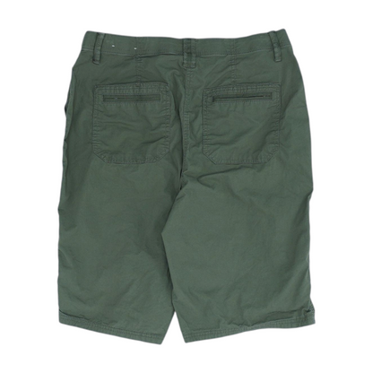 Green Solid 5-Pocket Shorts