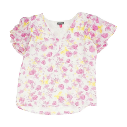 White Floral Blouse
