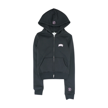 Black Solid Hoodie Pullover