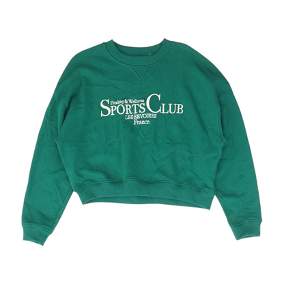 Green Solid Sweatshirt Pullover