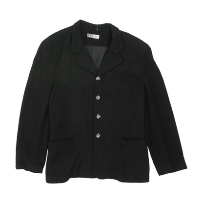 Vintage Black Solid Blazer