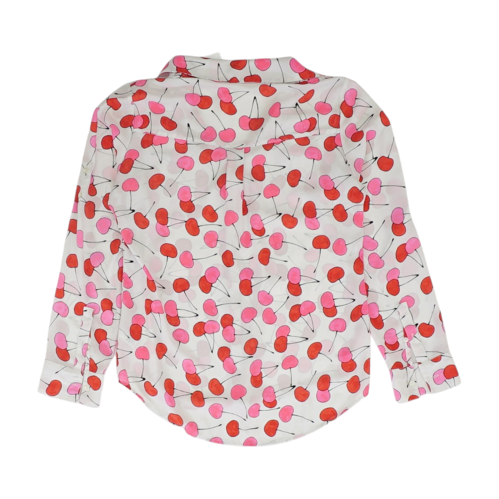 Pink Print Button Down