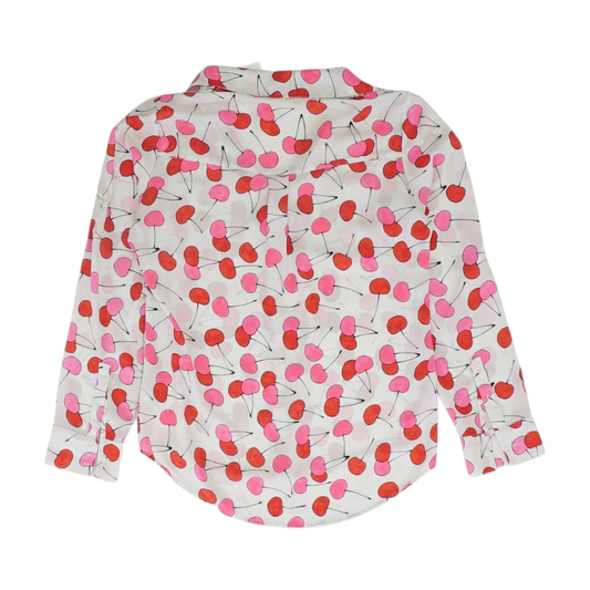 Hover Pink Print Button Down