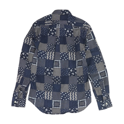 Navy Check Long Sleeve Button Down