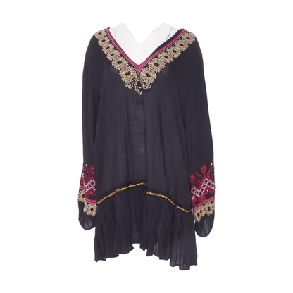 Black Abstract Mini Dress