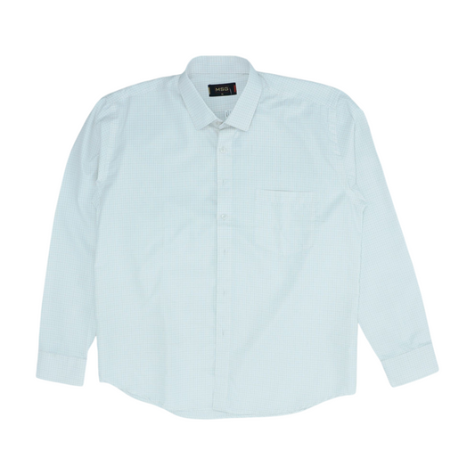 White Check Long Sleeve Button Down