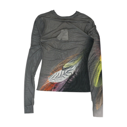 Gray Graphic Blouse