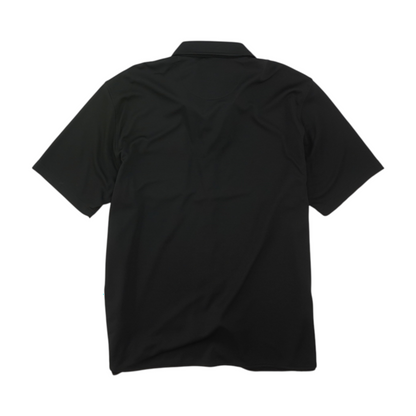 Black Solid Short Sleeve Button Down