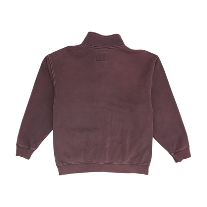 Maroon Solid 1/4 Zip Pullover