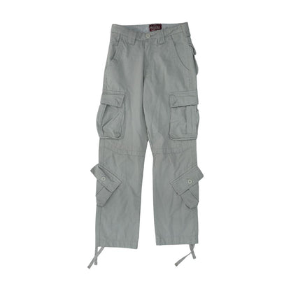 Tan Solid Cargo Pants
