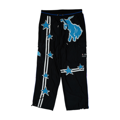 Black Graphic Regular Pants