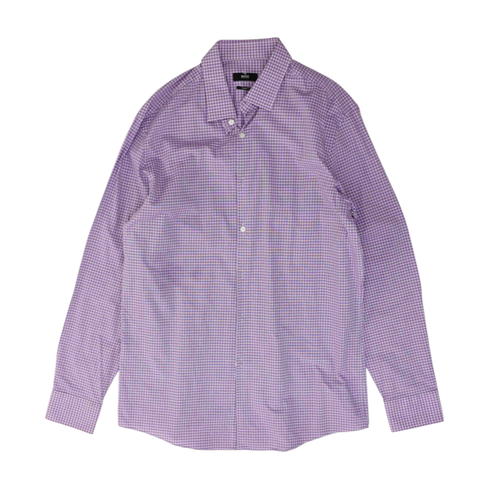 Purple Plaid Long Sleeve Button Down