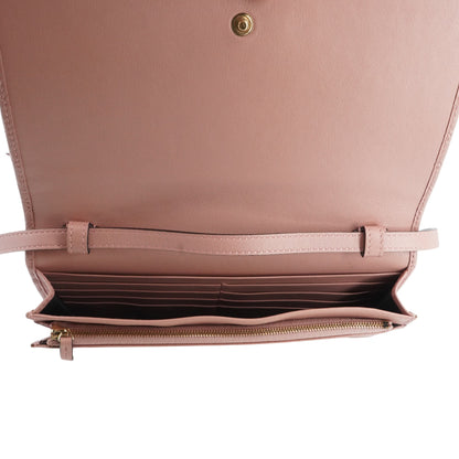 Pink Microguccissima Wallet on Strap