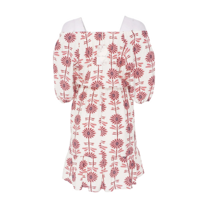 Ivory Floral Mini Dress
