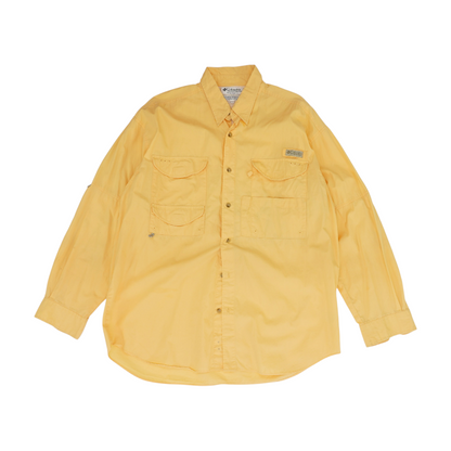 Yellow Solid Outdoor Button Down