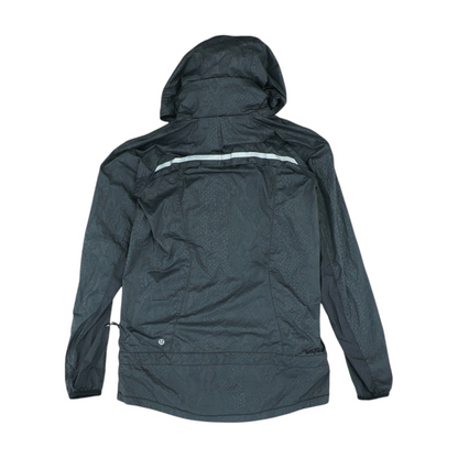 Gray Animal Print Rain Jacket