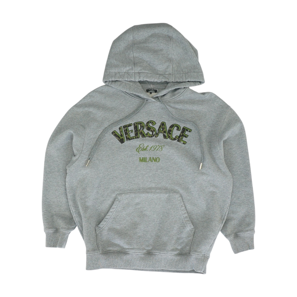 Gray Solid Hoodie Pullover
