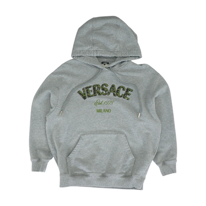 Gray Solid Hoodie Pullover