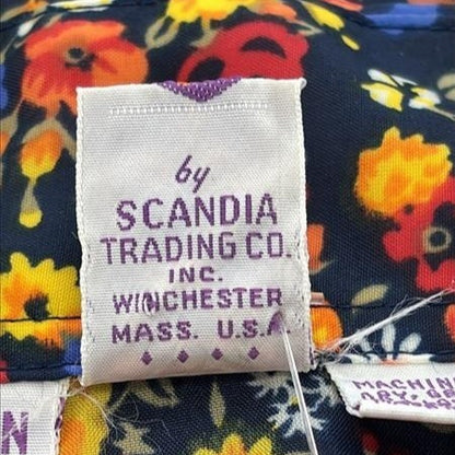 Vintage Navy Floral Long Sleeve Button Down