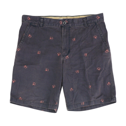 Navy Print Chino Shorts