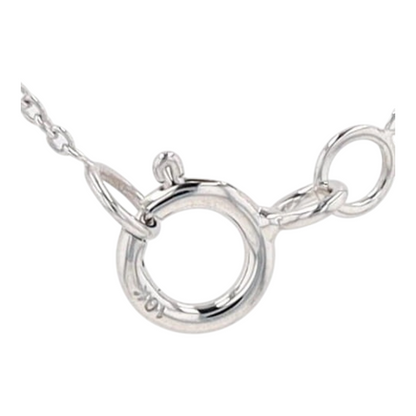 1/4 ctw 10K White Gold Sapphire Station Necklace