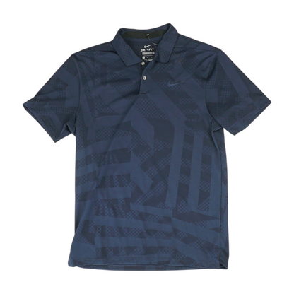 Navy Check Short Sleeve Polo