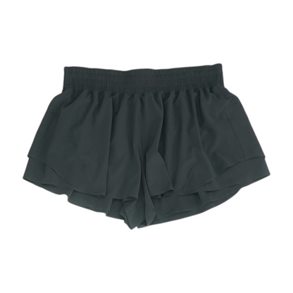 Black Solid Active Shorts
