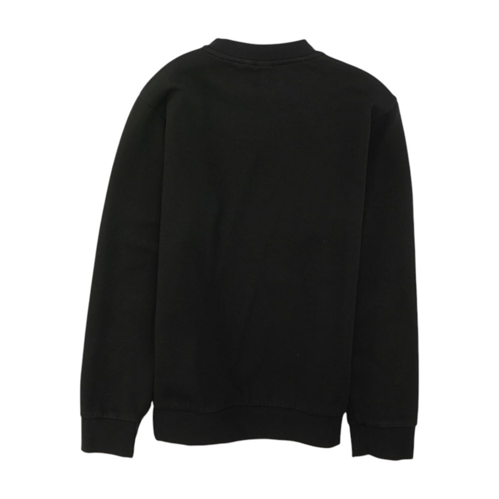 Black Solid Sweatshirt Pullover