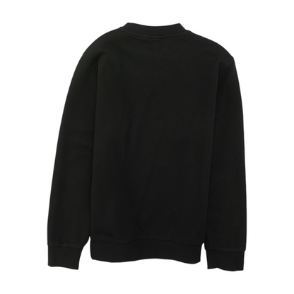 Black Solid Sweatshirt Pullover