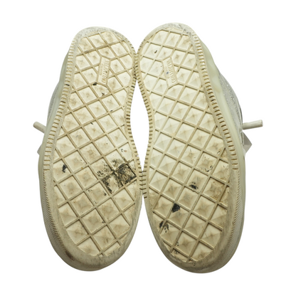 Silver One Stud Sneakers with Silver Glitter Finish