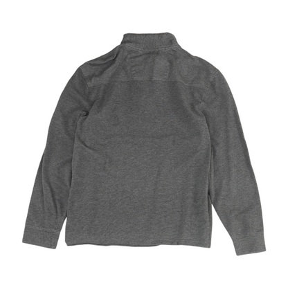 Gray Solid 1/4 Zip Pullover
