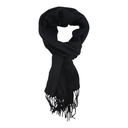 Black 100% Cashmere Scarf