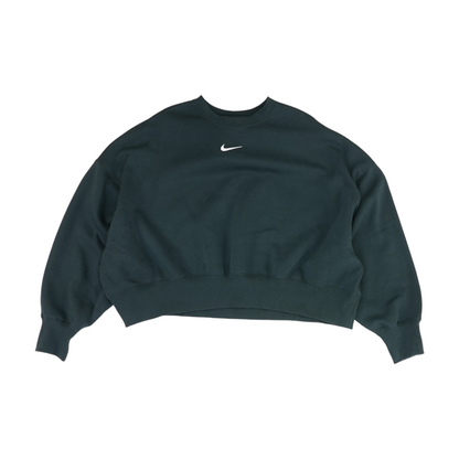 Green Solid Sweatshirt Pullover