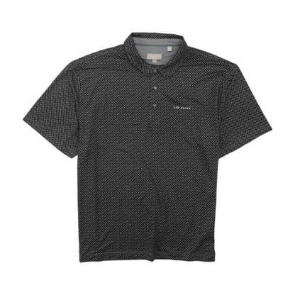 Black Abstract Short Sleeve Polo