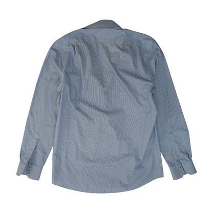Blue Print Long Sleeve Button Down