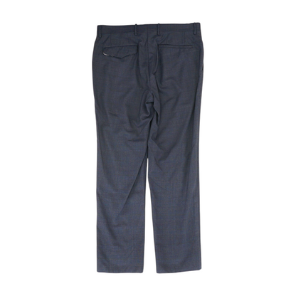 Navy Plaid Regular Pants