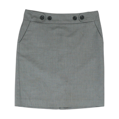 Gray Striped Mini Skirt