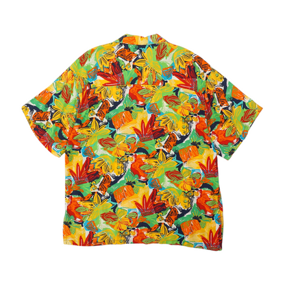 Vintage Multi Abstract Short Sleeve Button Down