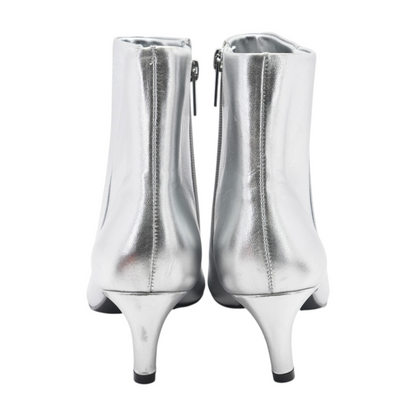 Silver Ankle Boots