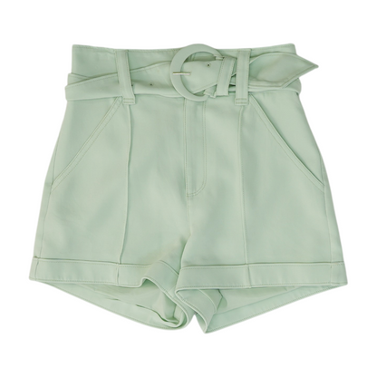 Green Solid Chino Shorts