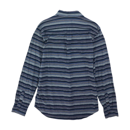 Blue Tall Striped Long Sleeve Button Down